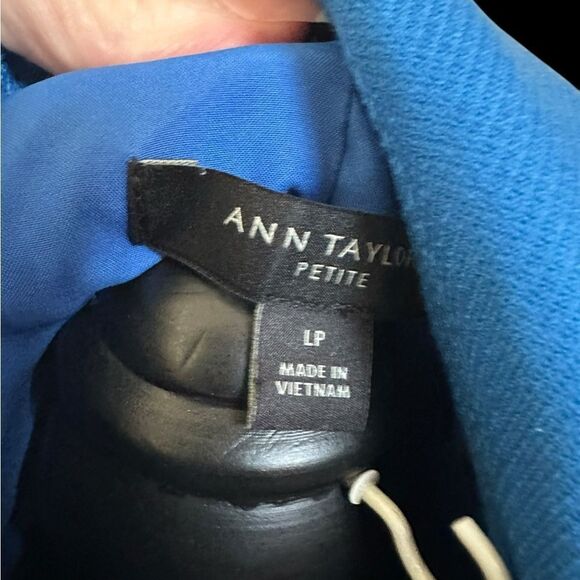 Ann Taylor Vibrant Blue Belted Spring Coat NWOT Lined w Pockets | Size L Petite - Picture 10 of 13